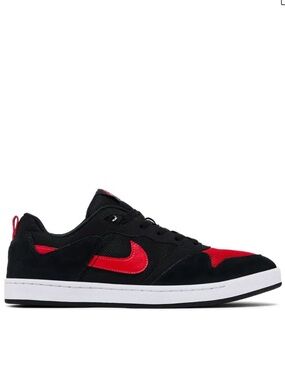 NEW! Nike Alleyoop Black University/Red Mens Sneakers/Skate Shoes Size 10